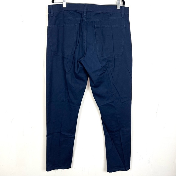 Chaps Navy Twill Chino Pants Men's 36x32 Elastic Waist Cotton Stretch - Picture 3 of 3